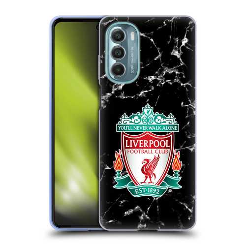 Liverpool Football Club Marble Black Crest Soft Gel Case for Motorola Moto G Stylus 5G (2022)