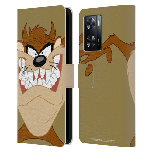 Looney Tunes Characters Tasmanian Devil Leather Book Wallet Case Cover For OPPO A57s