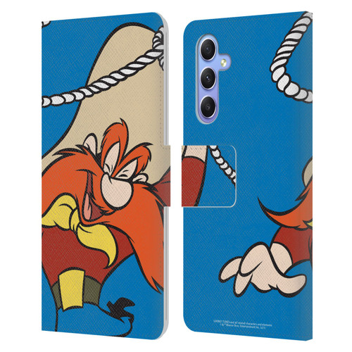 Looney Tunes Characters Yosemite Sam Leather Book Wallet Case Cover For Samsung Galaxy A34 5G