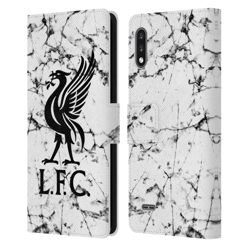 Liverpool Football Club Marble Black Liver Bird Leather Book Wallet Case Cover For LG K22