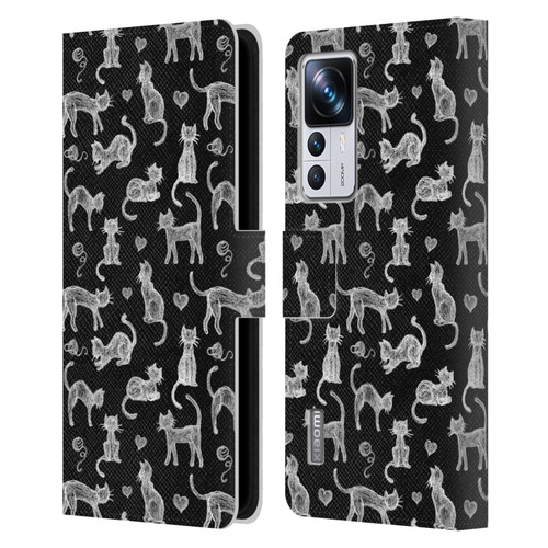 Micklyn Le Feuvre Animals Teachers Pet Chalkboard Cats Leather Book Wallet Case Cover For Xiaomi 12T Pro