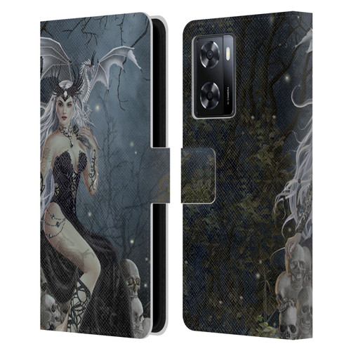 Nene Thomas Gothic Mad Queen Of Skulls Dragon Leather Book Wallet Case Cover For OPPO A57s