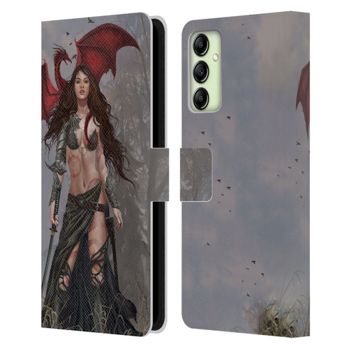 Nene Thomas Gothic Dragon Witch Warrior Sword Leather Book Wallet Case Cover For Samsung Galaxy A14 5G