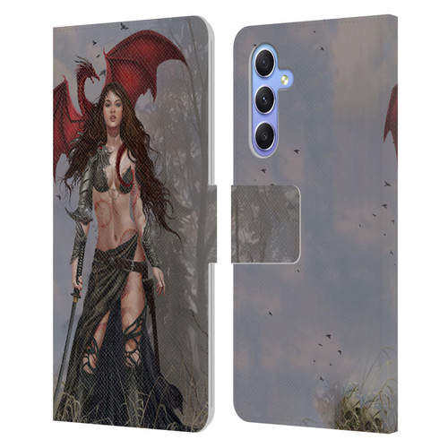 Nene Thomas Gothic Dragon Witch Warrior Sword Leather Book Wallet Case Cover For Samsung Galaxy A34 5G