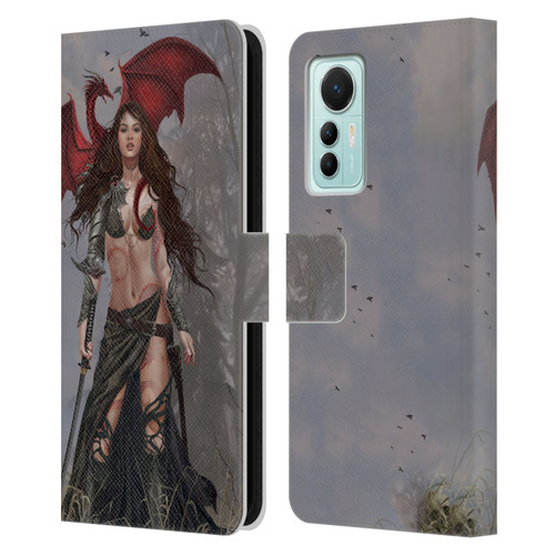 Nene Thomas Gothic Dragon Witch Warrior Sword Leather Book Wallet Case Cover For Xiaomi 12 Lite