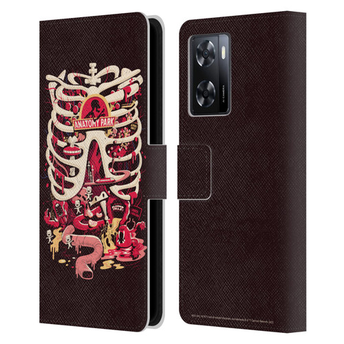 Rick And Morty Season 1 & 2 Graphics Anatomy Park Leather Book Wallet Case Cover For OPPO A57s
