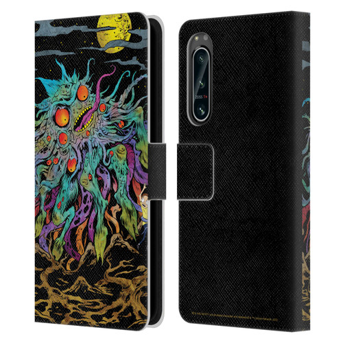 Rick And Morty Season 1 & 2 Graphics The Dunrick Horror Leather Book Wallet Case Cover For Sony Xperia 5 IV