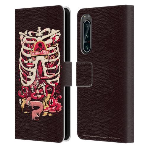Rick And Morty Season 1 & 2 Graphics Anatomy Park Leather Book Wallet Case Cover For Sony Xperia 5 IV