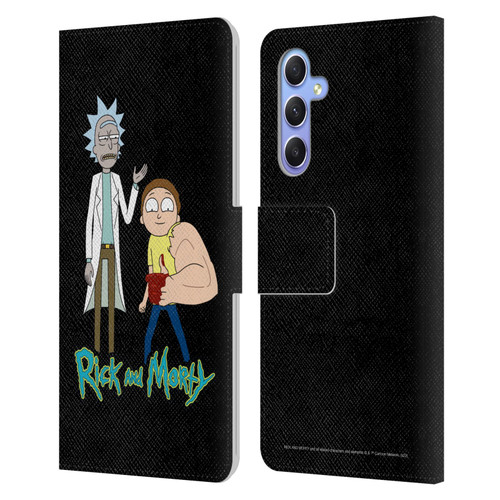 Rick And Morty Season 3 Character Art Rick and Morty Leather Book Wallet Case Cover For Samsung Galaxy A34 5G