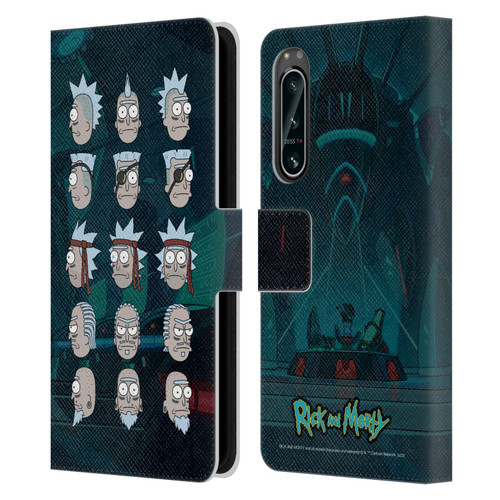 Rick And Morty Season 3 Character Art Seal Team Ricks Leather Book Wallet Case Cover For Sony Xperia 5 IV