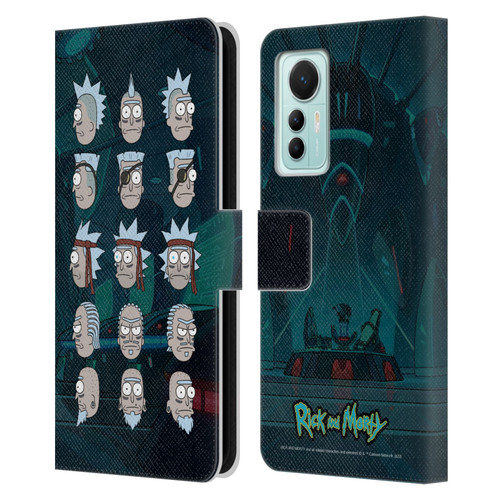 Rick And Morty Season 3 Character Art Seal Team Ricks Leather Book Wallet Case Cover For Xiaomi 12 Lite