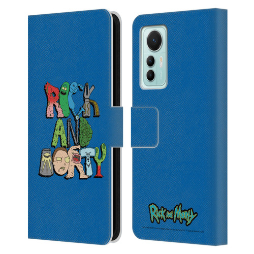 Rick And Morty Season 3 Character Art Typography Leather Book Wallet Case Cover For Xiaomi 12 Lite