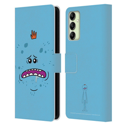 Rick And Morty Season 4 Graphics Mr. Meeseeks Leather Book Wallet Case Cover For Samsung Galaxy A14 5G