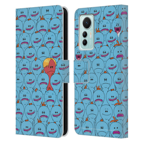 Rick And Morty Season 4 Graphics Mr. Meeseeks Pattern Leather Book Wallet Case Cover For Xiaomi 12 Lite