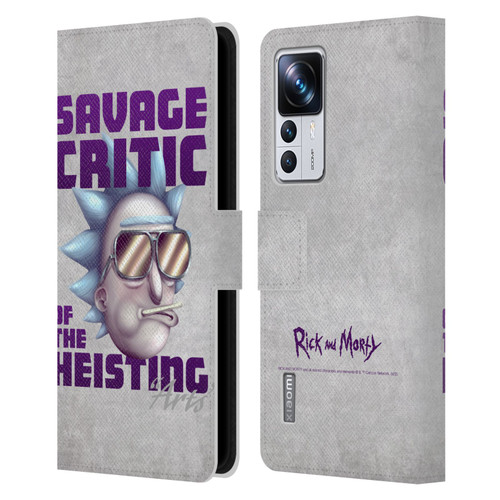 Rick And Morty Season 4 Graphics Savage Critic Leather Book Wallet Case Cover For Xiaomi 12T Pro