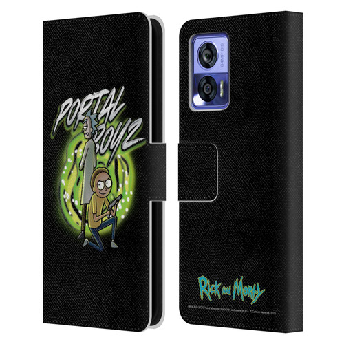 Rick And Morty Season 5 Graphics Portal Boyz Leather Book Wallet Case Cover For Motorola Edge 30 Neo 5G