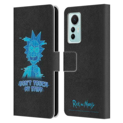 Rick And Morty Season 5 Graphics Don't Touch My Stuff Leather Book Wallet Case Cover For Xiaomi 12 Lite