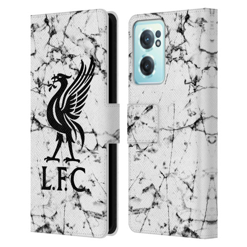 Liverpool Football Club Marble Black Liver Bird Leather Book Wallet Case Cover For OnePlus Nord CE 2 5G