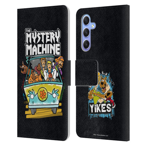 Scooby-Doo Mystery Inc. Grunge Mystery Machine Leather Book Wallet Case Cover For Samsung Galaxy A34 5G