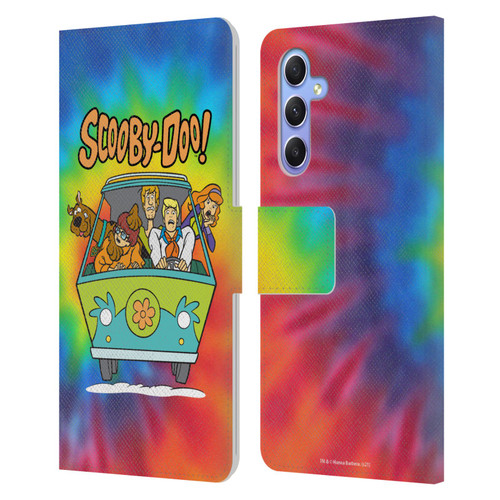 Scooby-Doo Mystery Inc. Tie Dye Leather Book Wallet Case Cover For Samsung Galaxy A34 5G
