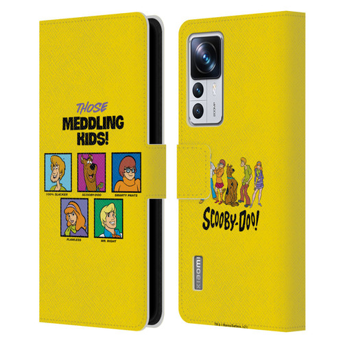 Scooby-Doo Mystery Inc. Meddling Kids Leather Book Wallet Case Cover For Xiaomi 12T Pro