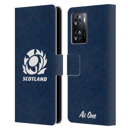 Scotland Rugby Graphics Pattern Leather Book Wallet Case Cover For OPPO A57s