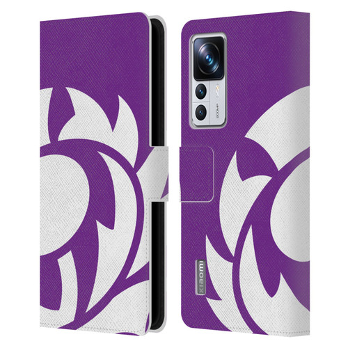 Scotland Rugby Oversized Thistle Purple Heather Leather Book Wallet Case Cover For Xiaomi 12T Pro