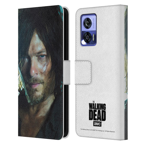 AMC The Walking Dead Characters Daryl Leather Book Wallet Case Cover For Motorola Edge 30 Neo 5G