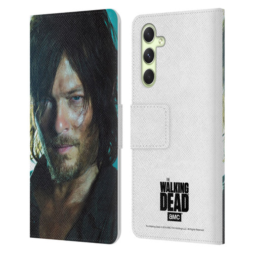 AMC The Walking Dead Characters Daryl Leather Book Wallet Case Cover For Samsung Galaxy A54 5G