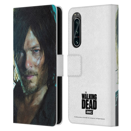 AMC The Walking Dead Characters Daryl Leather Book Wallet Case Cover For Sony Xperia 5 IV