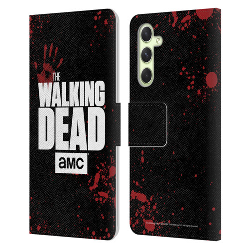 AMC The Walking Dead Logo Black Leather Book Wallet Case Cover For Samsung Galaxy A54 5G