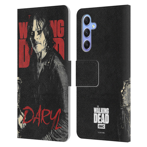 AMC The Walking Dead Season 10 Character Portraits Daryl Leather Book Wallet Case Cover For Samsung Galaxy A34 5G