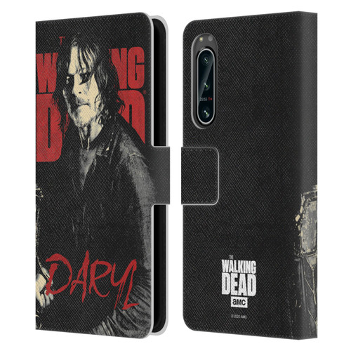AMC The Walking Dead Season 10 Character Portraits Daryl Leather Book Wallet Case Cover For Sony Xperia 5 IV