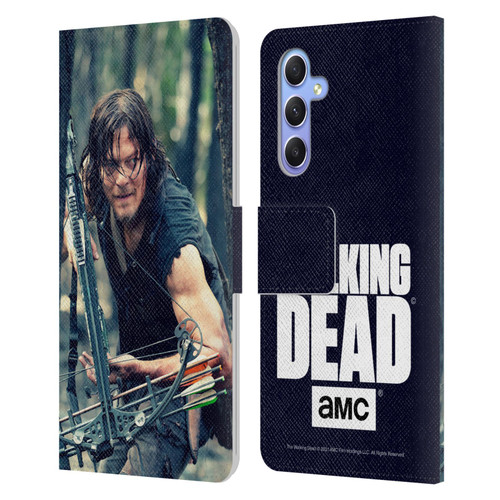 AMC The Walking Dead Daryl Dixon Lurk Leather Book Wallet Case Cover For Samsung Galaxy A34 5G