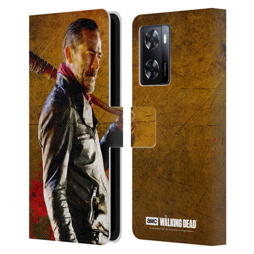 AMC The Walking Dead Negan Lucille 1 Leather Book Wallet Case Cover For OPPO A57s