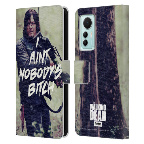 AMC The Walking Dead Typography Daryl Leather Book Wallet Case Cover For Xiaomi 12 Lite