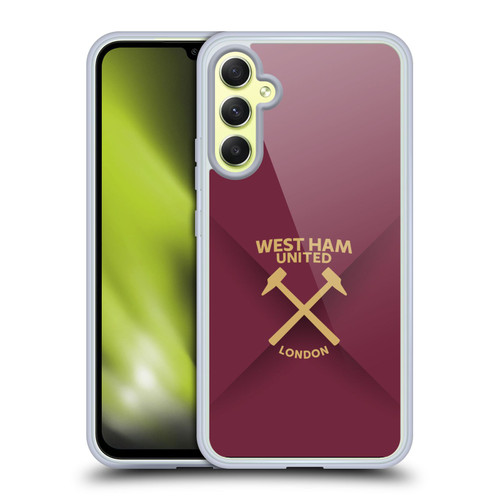 West Ham United FC Hammer Marque Kit Gradient Soft Gel Case for Samsung Galaxy A34 5G