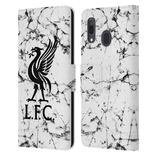 Liverpool Football Club Marble Black Liver Bird Leather Book Wallet Case Cover For Samsung Galaxy A33 5G (2022)