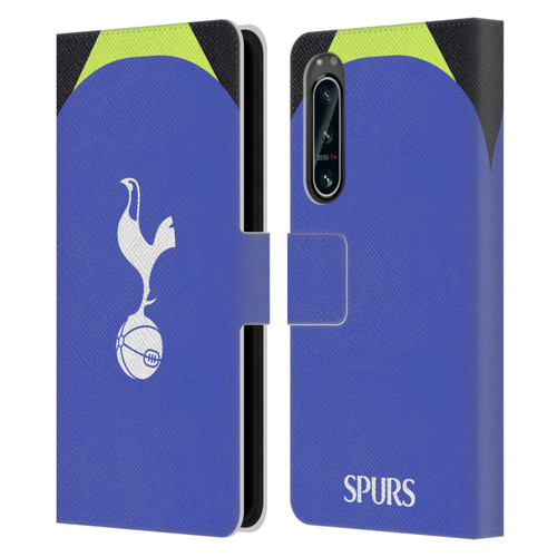 Tottenham Hotspur F.C. 2022/23 Badge Kit Away Leather Book Wallet Case Cover For Sony Xperia 5 IV