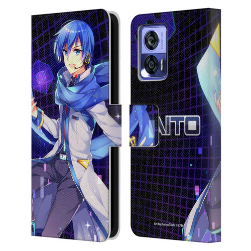 Hatsune Miku Characters Kaito Leather Book Wallet Case Cover For Motorola Edge 30 Neo 5G