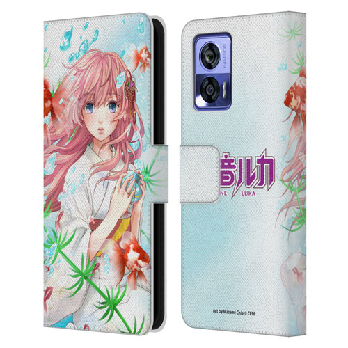 Hatsune Miku Characters Megurine Luka Leather Book Wallet Case Cover For Motorola Edge 30 Neo 5G