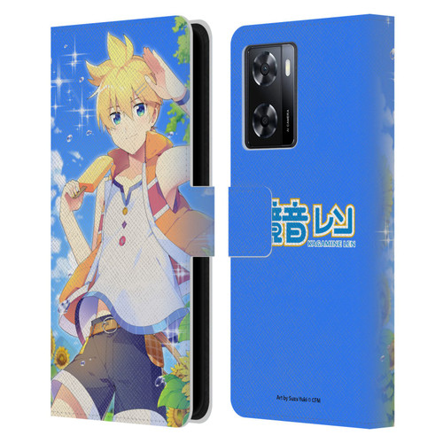 Hatsune Miku Characters Kagamine Len Leather Book Wallet Case Cover For OPPO A57s