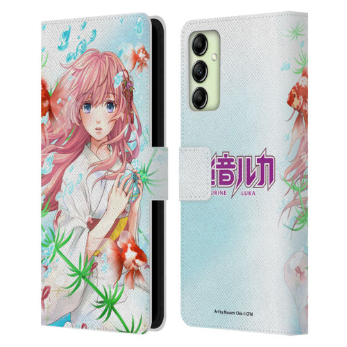 Hatsune Miku Characters Megurine Luka Leather Book Wallet Case Cover For Samsung Galaxy A14 5G