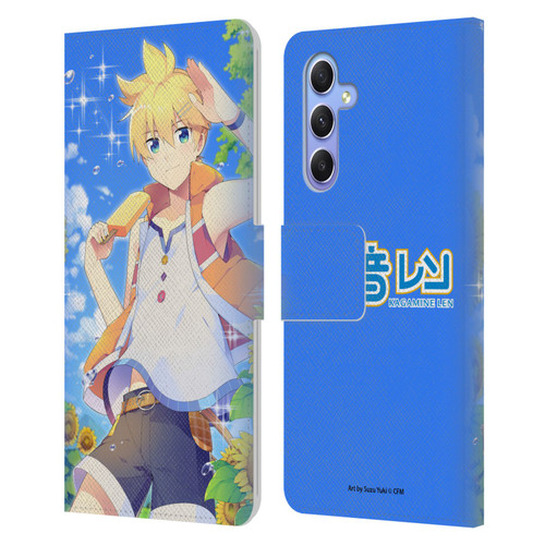 Hatsune Miku Characters Kagamine Len Leather Book Wallet Case Cover For Samsung Galaxy A34 5G