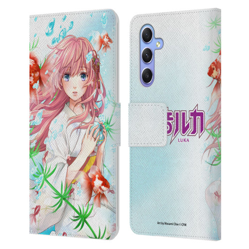 Hatsune Miku Characters Megurine Luka Leather Book Wallet Case Cover For Samsung Galaxy A34 5G