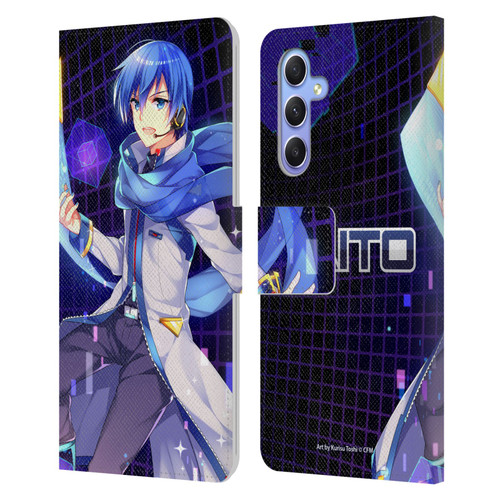 Hatsune Miku Characters Kaito Leather Book Wallet Case Cover For Samsung Galaxy A34 5G