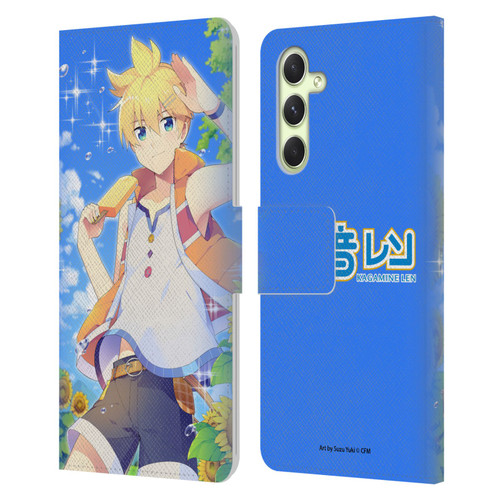 Hatsune Miku Characters Kagamine Len Leather Book Wallet Case Cover For Samsung Galaxy A54 5G