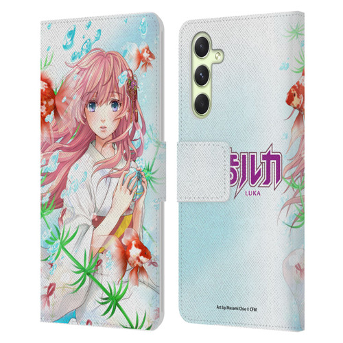 Hatsune Miku Characters Megurine Luka Leather Book Wallet Case Cover For Samsung Galaxy A54 5G