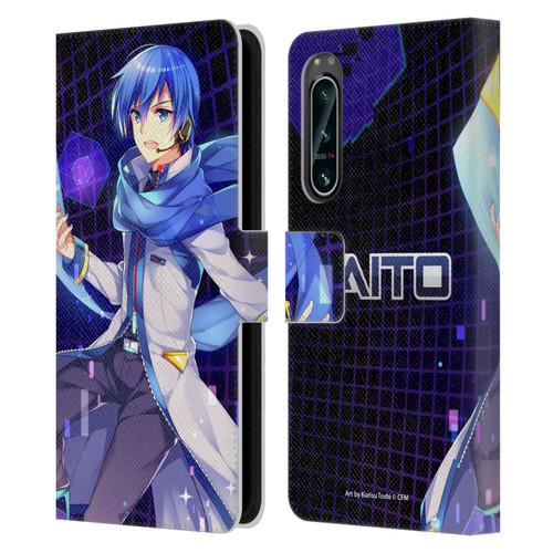 Hatsune Miku Characters Kaito Leather Book Wallet Case Cover For Sony Xperia 5 IV