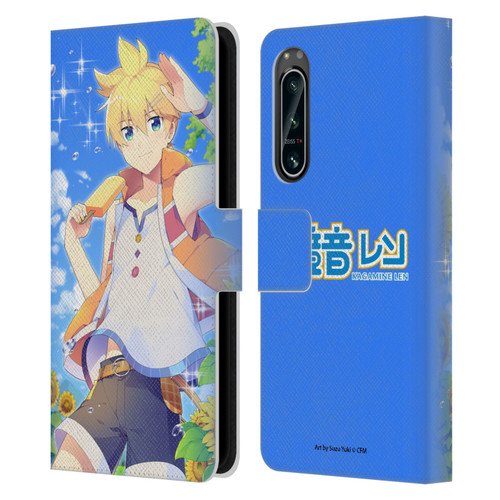 Hatsune Miku Characters Kagamine Len Leather Book Wallet Case Cover For Sony Xperia 5 IV